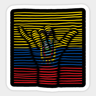 Ecuador Proud Flag, Ecuador gift heritage, Ecuadorian girl Boy Friend Ecuatoriano Sticker